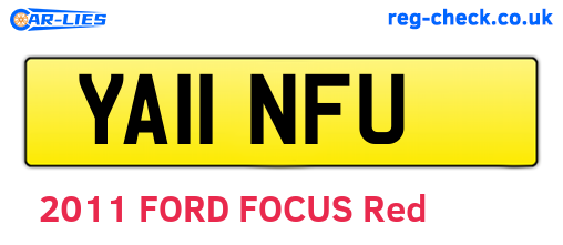 YA11NFU are the vehicle registration plates.