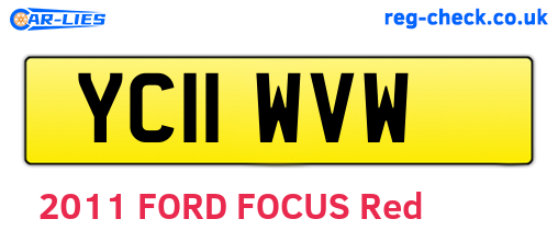 YC11WVW are the vehicle registration plates.