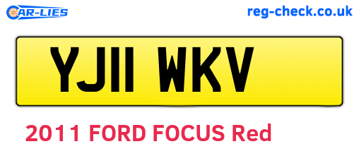 YJ11WKV are the vehicle registration plates.