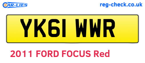 YK61WWR are the vehicle registration plates.