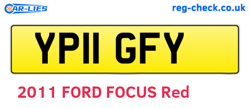 YP11GFY are the vehicle registration plates.