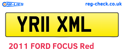 YR11XML are the vehicle registration plates.