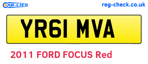 YR61MVA are the vehicle registration plates.