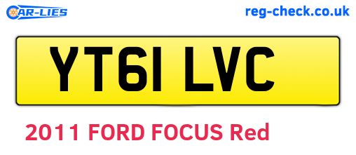 YT61LVC are the vehicle registration plates.