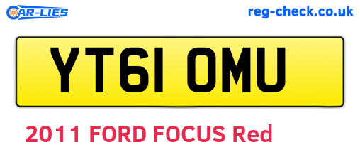 YT61OMU are the vehicle registration plates.