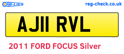 AJ11RVL are the vehicle registration plates.