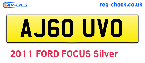 AJ60UVO are the vehicle registration plates.