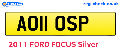 AO11OSP are the vehicle registration plates.