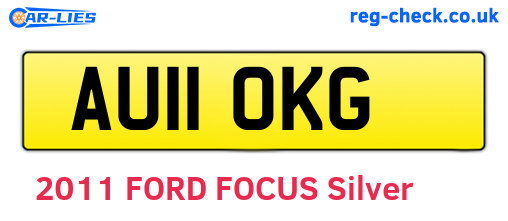 AU11OKG are the vehicle registration plates.