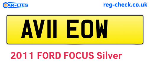 AV11EOW are the vehicle registration plates.