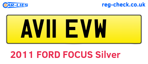 AV11EVW are the vehicle registration plates.
