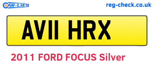 AV11HRX are the vehicle registration plates.