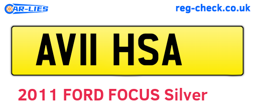 AV11HSA are the vehicle registration plates.
