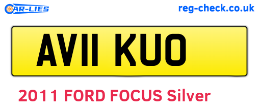 AV11KUO are the vehicle registration plates.