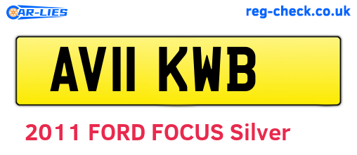 AV11KWB are the vehicle registration plates.