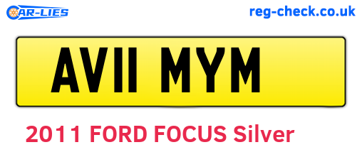 AV11MYM are the vehicle registration plates.