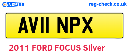 AV11NPX are the vehicle registration plates.
