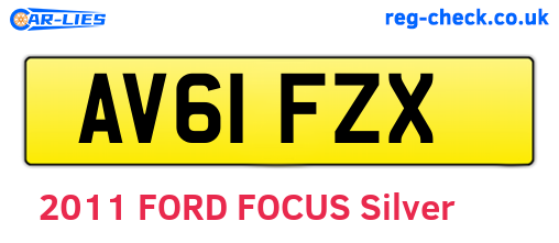 AV61FZX are the vehicle registration plates.