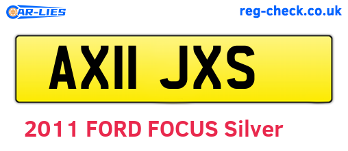 AX11JXS are the vehicle registration plates.