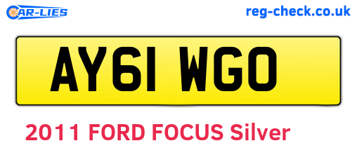 AY61WGO are the vehicle registration plates.