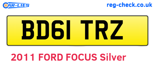 BD61TRZ are the vehicle registration plates.