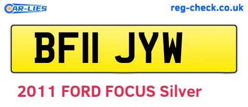 BF11JYW are the vehicle registration plates.