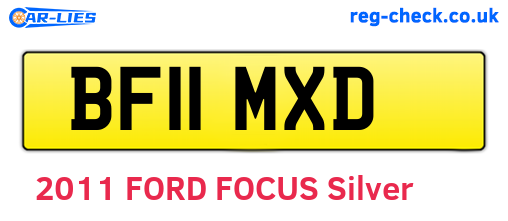 BF11MXD are the vehicle registration plates.