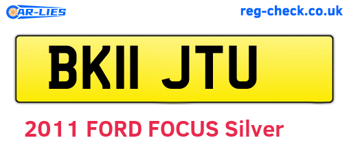 BK11JTU are the vehicle registration plates.