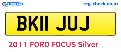 BK11JUJ are the vehicle registration plates.