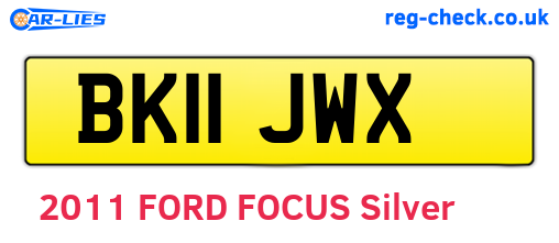 BK11JWX are the vehicle registration plates.