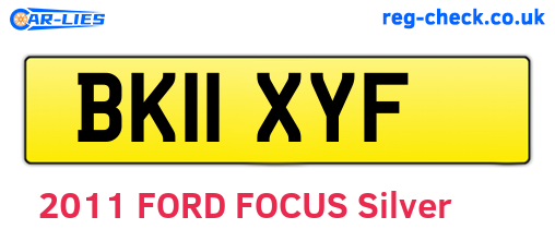 BK11XYF are the vehicle registration plates.