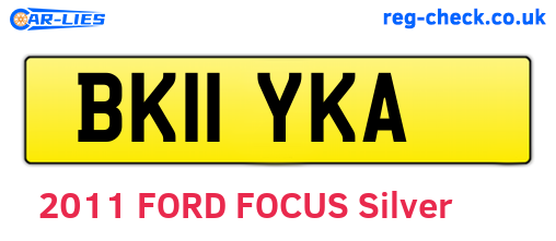 BK11YKA are the vehicle registration plates.