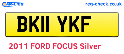 BK11YKF are the vehicle registration plates.