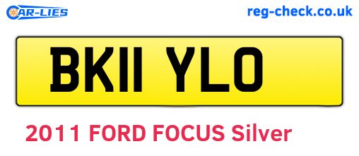 BK11YLO are the vehicle registration plates.