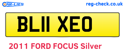 BL11XEO are the vehicle registration plates.