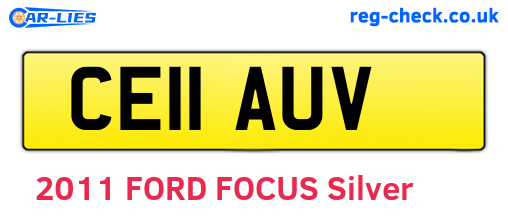 CE11AUV are the vehicle registration plates.