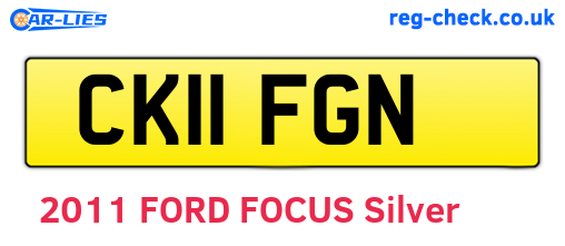 CK11FGN are the vehicle registration plates.