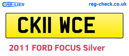 CK11WCE are the vehicle registration plates.