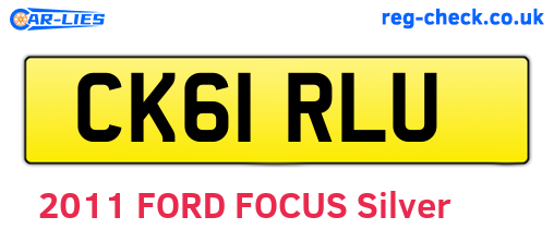 CK61RLU are the vehicle registration plates.