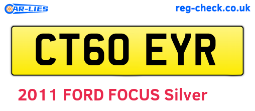CT60EYR are the vehicle registration plates.