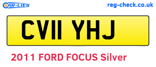 CV11YHJ are the vehicle registration plates.