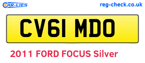 CV61MDO are the vehicle registration plates.