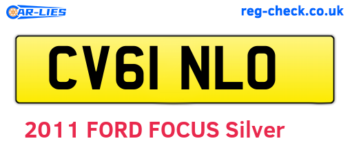 CV61NLO are the vehicle registration plates.