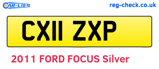 CX11ZXP are the vehicle registration plates.