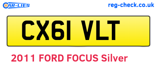CX61VLT are the vehicle registration plates.