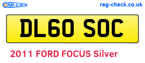 DL60SOC are the vehicle registration plates.