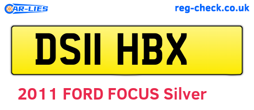DS11HBX are the vehicle registration plates.