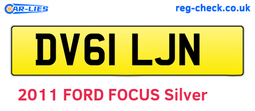 DV61LJN are the vehicle registration plates.