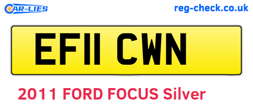 EF11CWN are the vehicle registration plates.