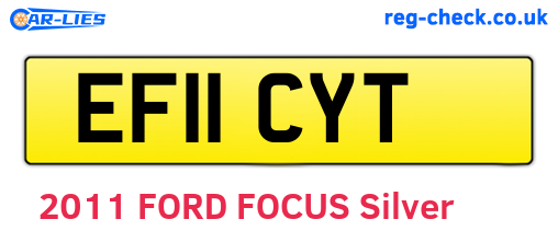 EF11CYT are the vehicle registration plates.